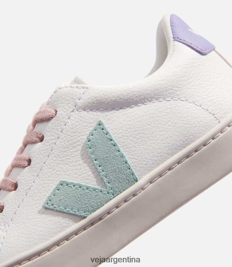 Cordones esplar piel sin cromo blanco matcha lavande Veja NT64JJ330 niños zapatos