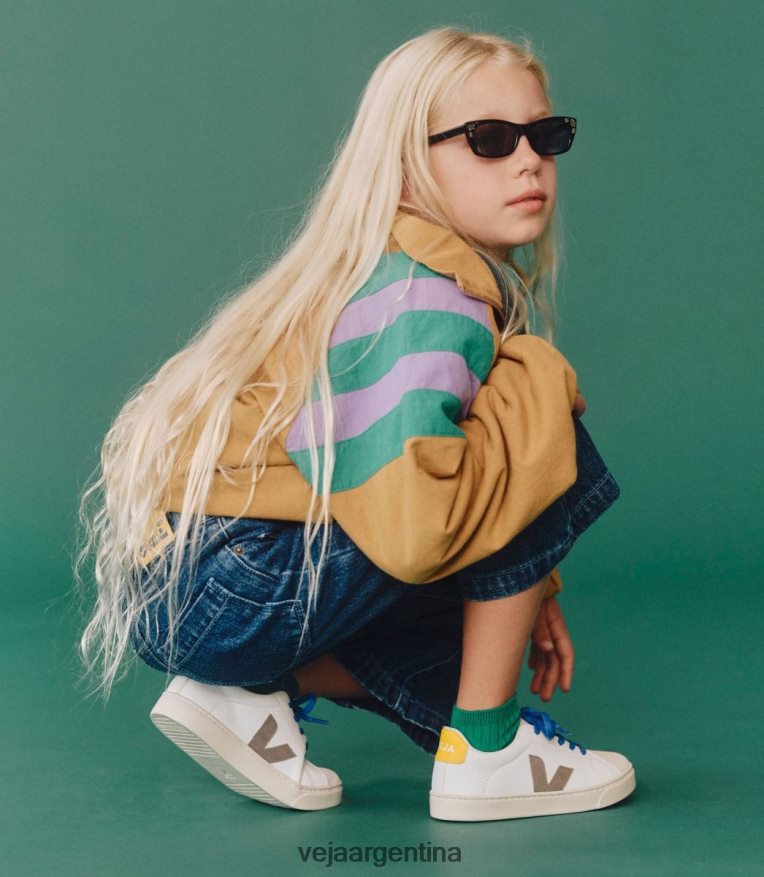 Cordones esplar piel sin cromo blanco moonrock tónico Veja NT64JJ331 niños zapatos