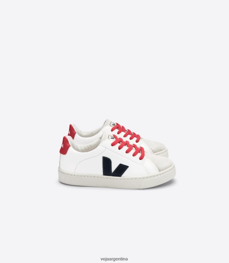 Cordones esplar piel sin cromo blanco nautico pekin Veja NT64JJ342 niños zapatos