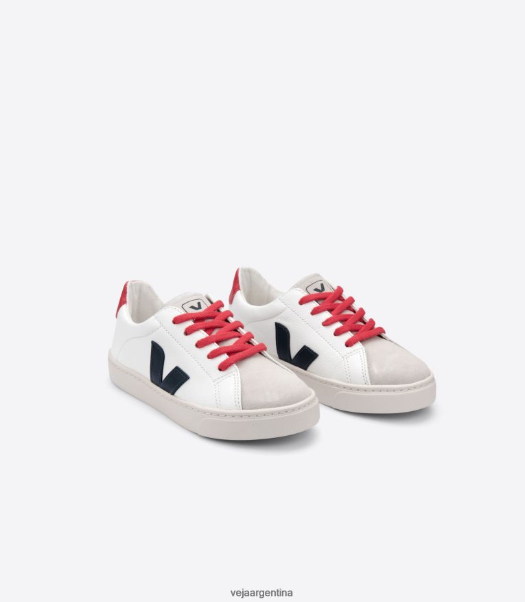 Cordones esplar piel sin cromo blanco nautico pekin Veja NT64JJ342 niños zapatos