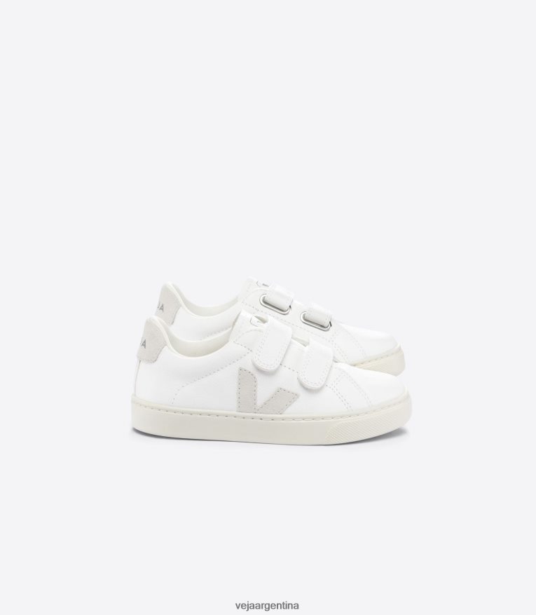 esplar cuero sin cromo blanco natural Veja NT64JJ324 niños zapatos
