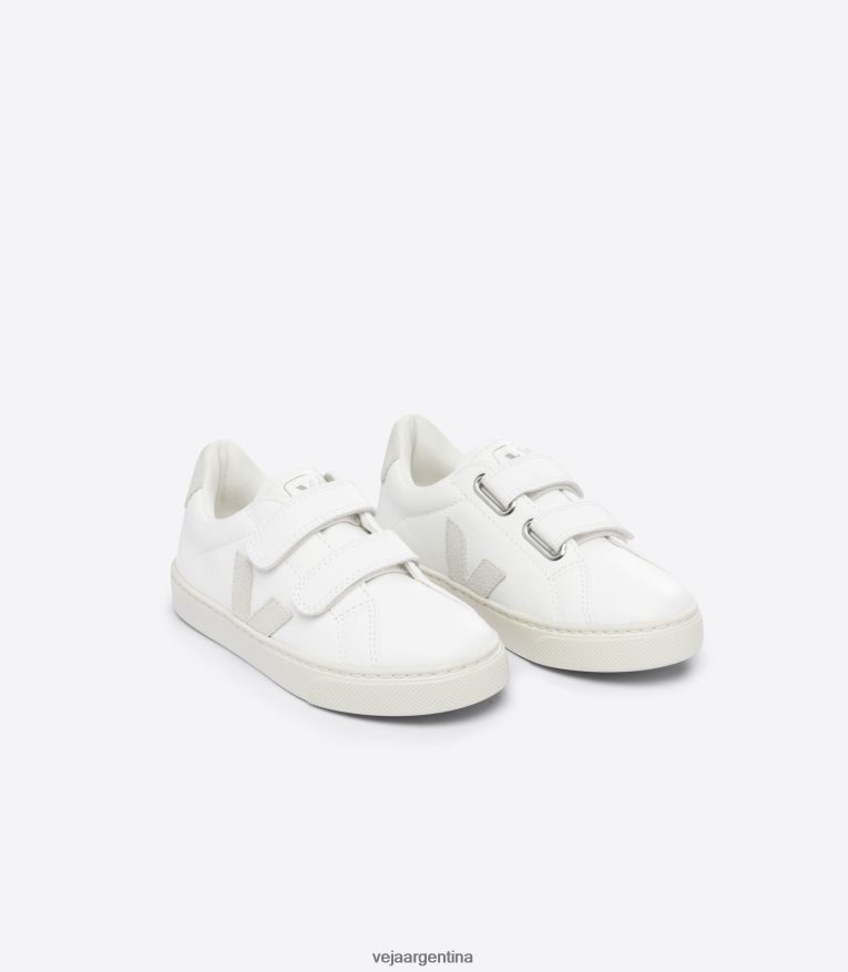 esplar cuero sin cromo blanco natural Veja NT64JJ324 niños zapatos
