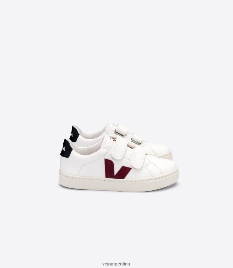 esplar cuero sin cromo blanco negro marsala Veja NT64JJ336 niños zapatos