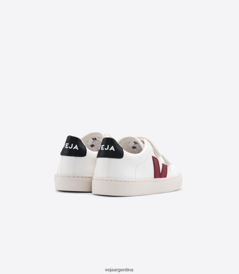 esplar cuero sin cromo blanco negro marsala Veja NT64JJ336 niños zapatos