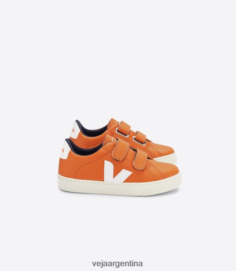 esplar cuero sin cromo calabaza blanco Veja NT64JJ333 niños zapatos