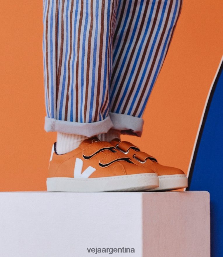 esplar cuero sin cromo calabaza blanco Veja NT64JJ333 niños zapatos