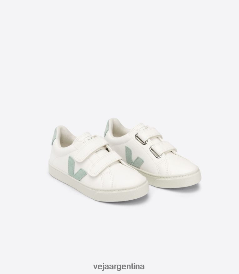 esplar cuero sin cromo matcha blanco Veja NT64JJ329 niños zapatos