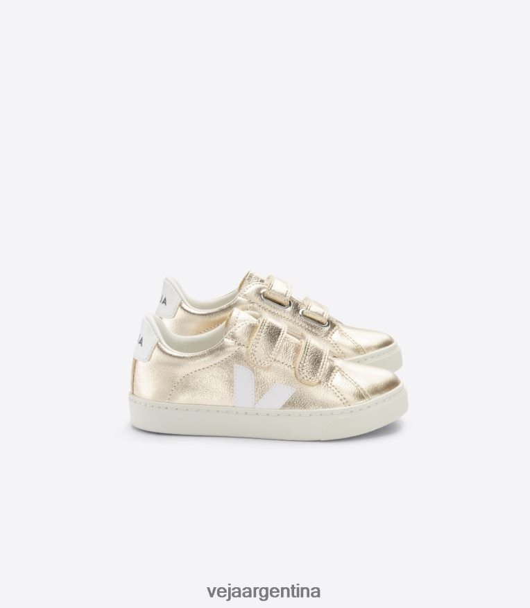 esplar cuero sin cromo platinado blanco Veja NT64JJ327 niños zapatos