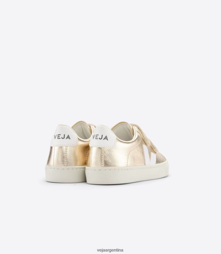 esplar cuero sin cromo platinado blanco Veja NT64JJ327 niños zapatos