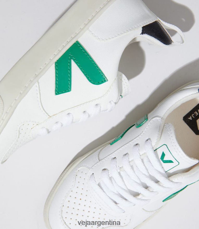 v-10 cordones cwl blanco esmeralda negro Veja NT64JJ368 niños zapatos