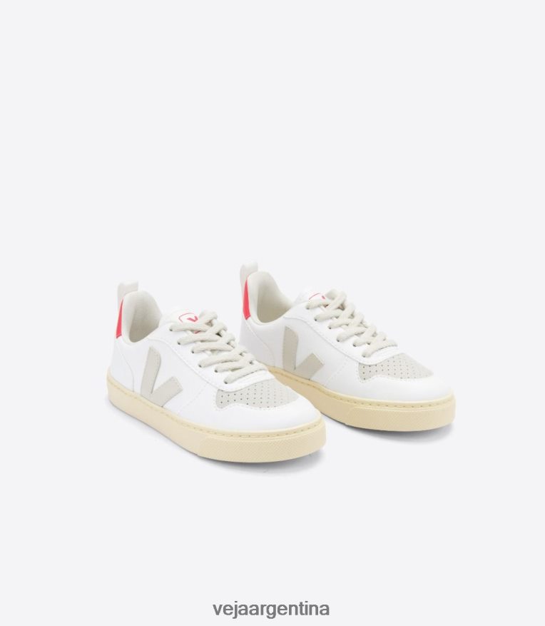 v-10 cordones cwl blanco pierre rose fluo Veja NT64JJ367 niños zapatos
