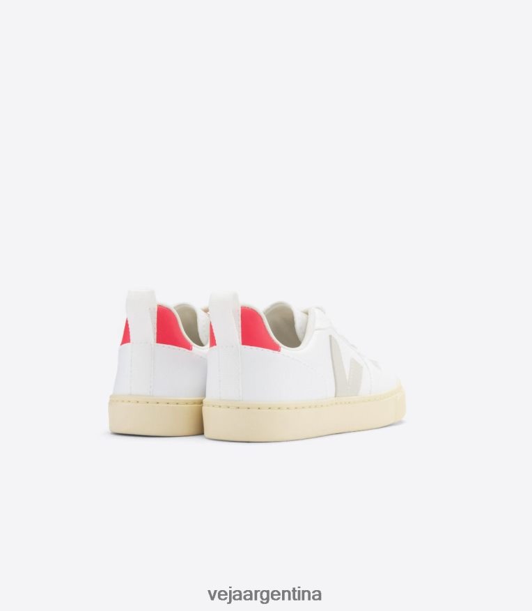 v-10 cordones cwl blanco pierre rose fluo Veja NT64JJ367 niños zapatos