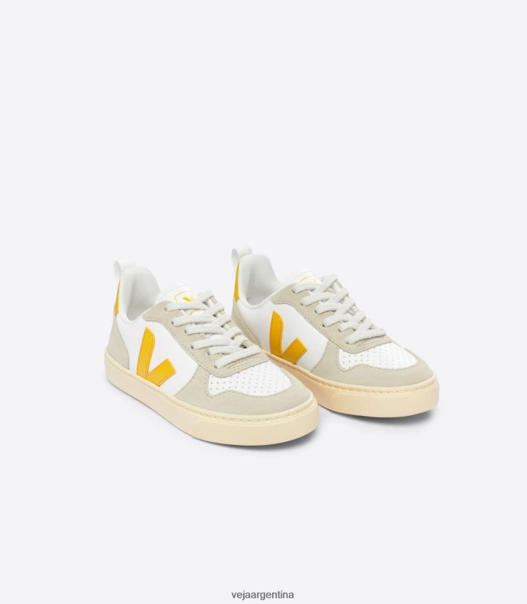 v-10 cuero sin cromo blanco ouro almendra Veja NT64JJ358 niños zapatos