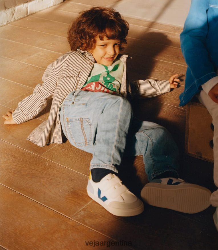 v-12 cuero sin cromo blanco multico Veja NT64JJ309 niños zapatos