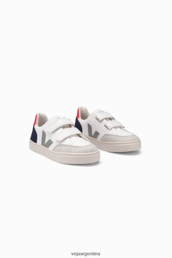 v-12 cuero sin cromo blanco multico nautico Veja NT64JJ310 niños zapatos