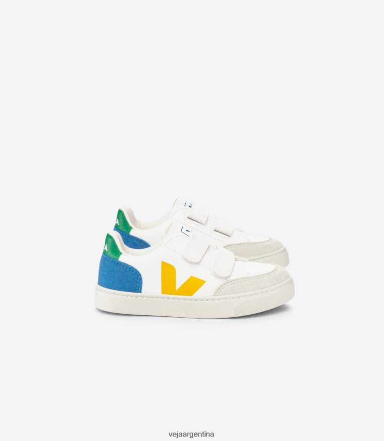 v-12 cuero sin cromo blanco multico índigo Veja NT64JJ302 niños zapatos