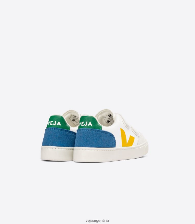 v-12 cuero sin cromo blanco multico índigo Veja NT64JJ302 niños zapatos