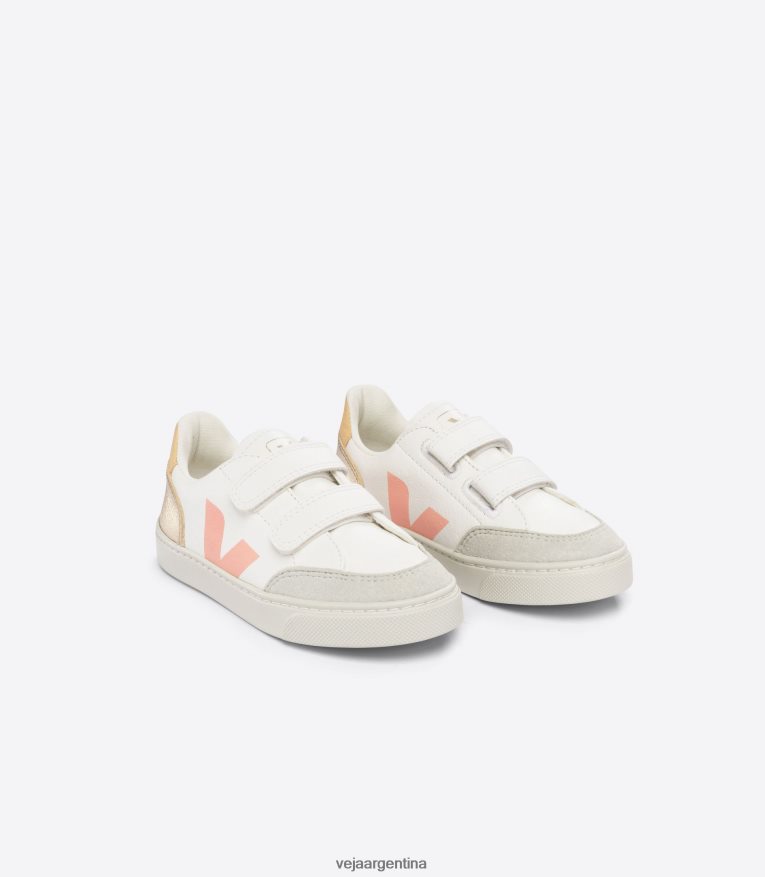 v-12 cuero sin cromo blanco multico platine Veja NT64JJ301 niños zapatos